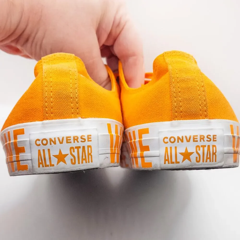 Converse Sneakers Size 10.5M 12.5W Orange Low Top Space Graphic Retro